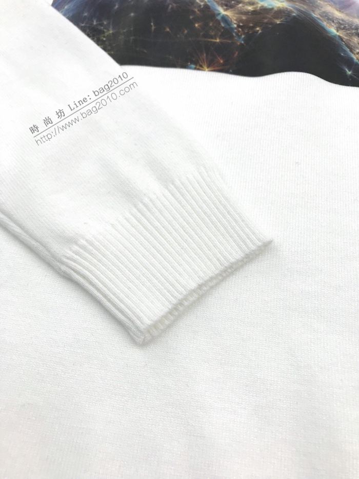 Burberry男裝 巴寶莉秋冬新款星球印花白色毛衣 男女同款  ydi3132